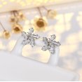 thumbnail image 1 of Pendientes de plata esterlina 925 para mujer, aretes de circonita de alta calidad, accesorios de joyería para estudiantes y novias, novedad, 1 of 2