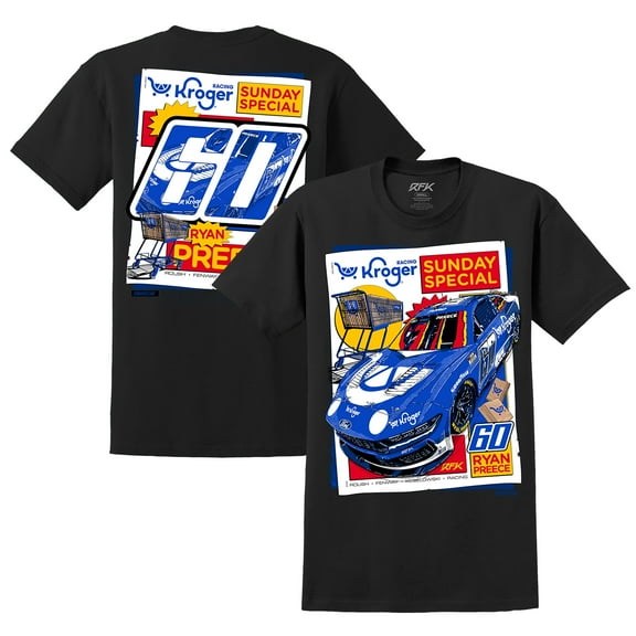 Men's Black Ryan Preece Kroger Car T-Shirt