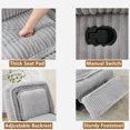 thumbnail image 4 of Aukfa Recliner Chair Swivel Rocker Glider with Deep Seat&Thick Pad for Living Room Nursery, Corduroy, Gray, 4 of 9