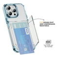thumbnail image 2 of Allytechgroup iPhone 13 Pro Clear Case with Cards Holder, Soft TPU Back Shell Bumper Anti-Scratch Shockproof Bumper Not Yellowing Slim Phone Case for Apple iPhone 13 Pro, Blue, 2 of 8