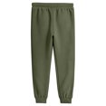 thumbnail image 6 of HaCpiu Men's Loose Fit Jogger Pants, Solid Elastic Waist Sweatpants with Pockets, Casual Soft Fleece Track Cuff Gym Trousers, Army Green L, 6 of 8