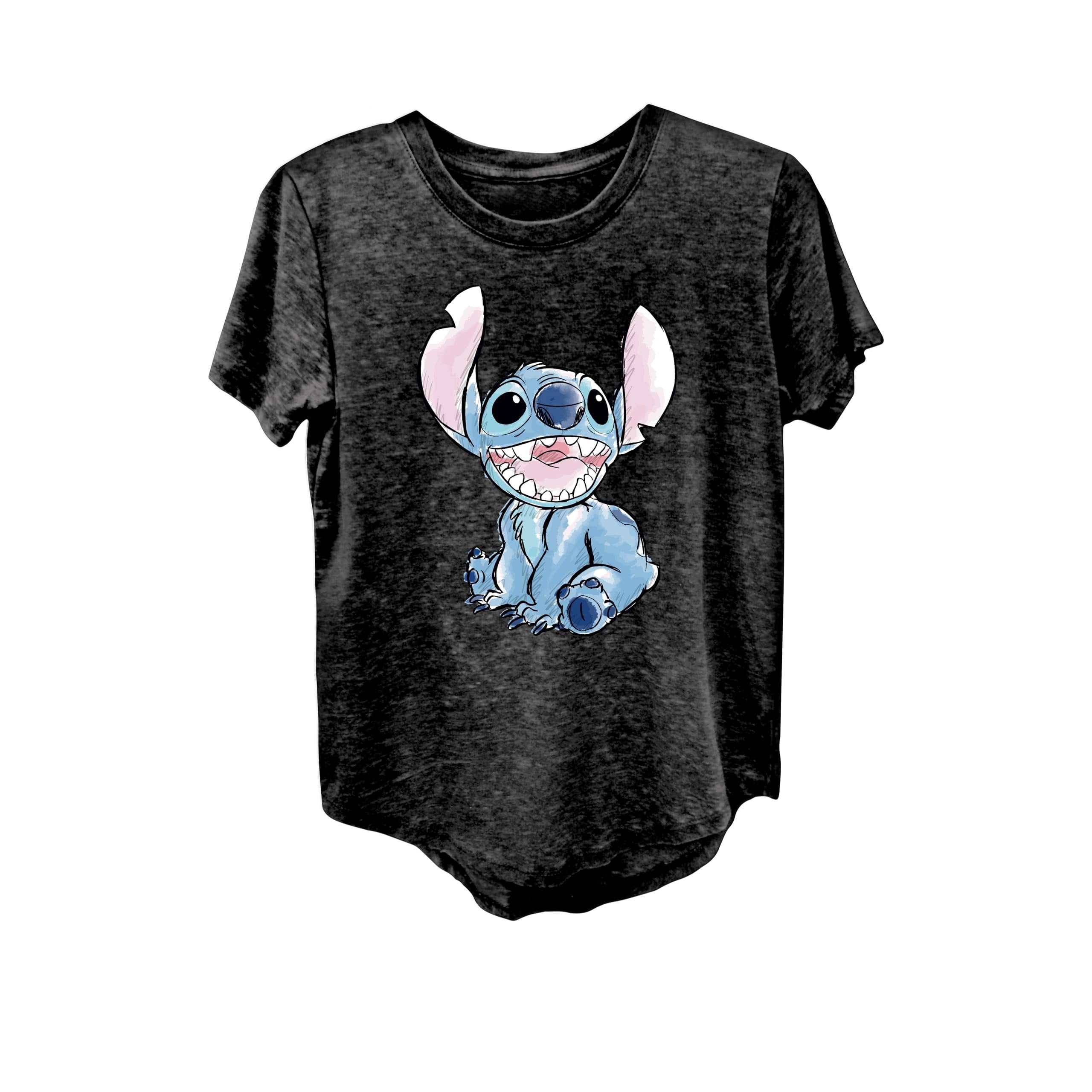 Disney Lilo & Stitch Juniors Graphic T-Shirt  Stitch Tee for Women, Short Sleeve, Sizes XXS-3XL