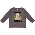 thumbnail image 3 of Inktastic Cute Sloth I Love My Grandpa with Green Leaves Boys or Girls Long Sleeve Toddler T-Shirt, 3 of 5
