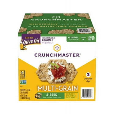 Crunchmaster 5 Seed Multi-Grain Cracker, 10 oz (2-Pack) (Includes Bimsy Florn)