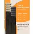 thumbnail image 4 of Extensiones de pelo con cinta adhesiva DOORES, marrón moca, 14 cm, 10 unidades, 25 g, 4 of 9