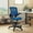 Blue, variant on BizChair Mid-Back Blue Mesh Ergonomic Drafting Chair with Adjustable Foot Ring and Flip-Up Arms