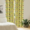 thumbnail image 2 of Ambesonne Botanical Curtains, Rural Floral Woodland, Pair of 28"x63", Multicolor, 2 of 5