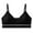 Black, variant on Wireless Bras for Womens Supportive Ribbed Cotton Comfort Regular Straps U-Back Workout Daily Underwear