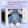 thumbnail image 3 of Lavender Scented Microwavable Plush Elephant - Heated Stuffed Animals - Hot or Cold Therapy, Bedtime Buddy, Travel Companion, Anxiety and Colic Relief - Elephant, 3 of 8