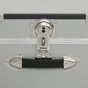 Seward Trunk 30 in Trunk with Wheels and Lock Wood Construction, Gray