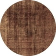 thumbnail image 1 of Ahgly Company Indoor Round Abstract Brown Modern Area Rugs, 3' Round, 1 of 4