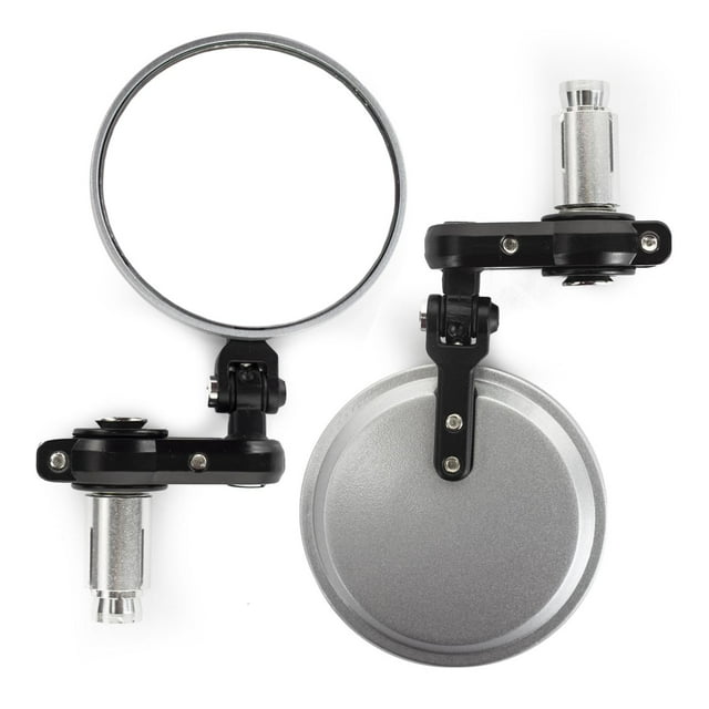 Juego espejos para motocicleta Cafe Racer plateado