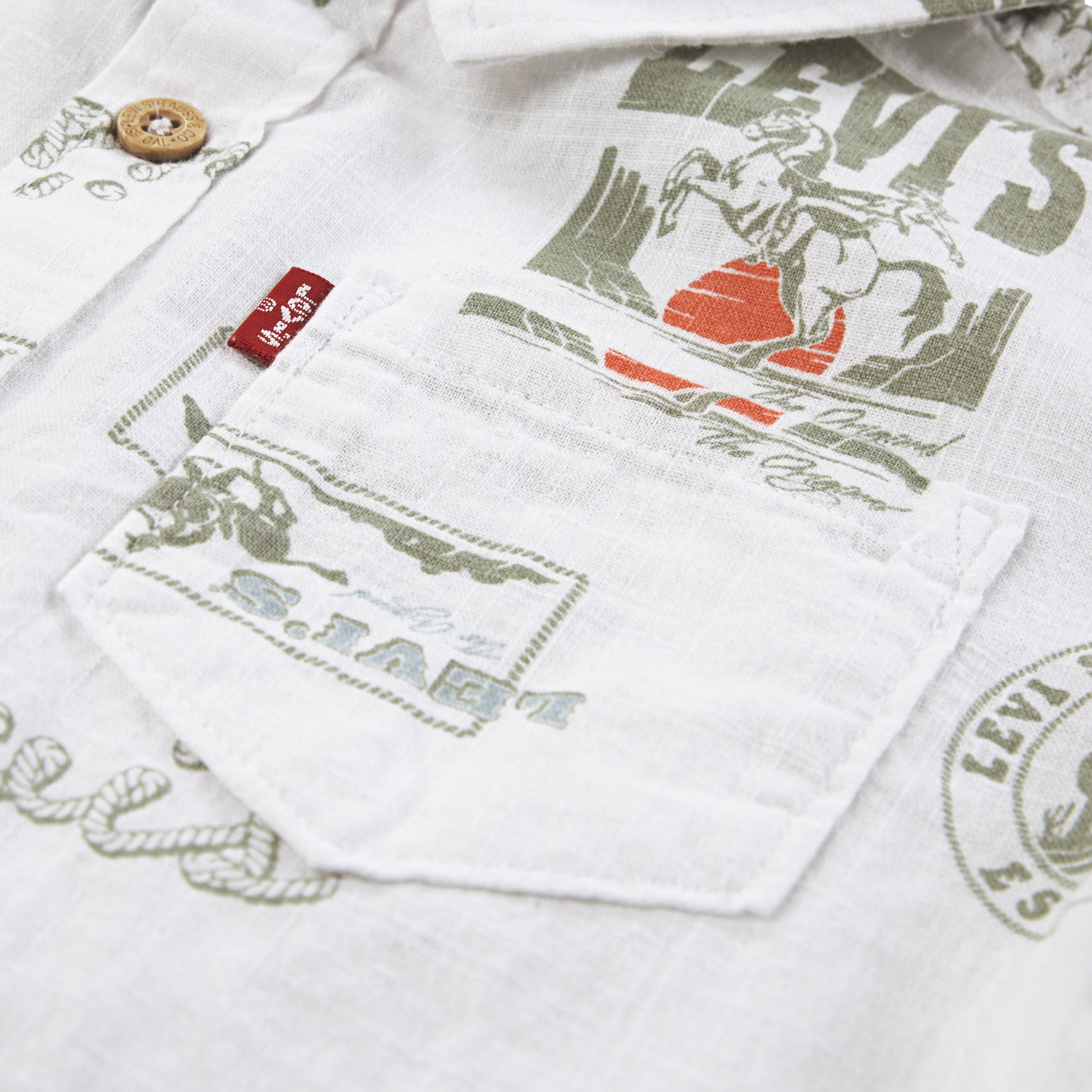 Levi's Boys Western Logo Print Shirt & Denim Short Set, Sizes 4-7