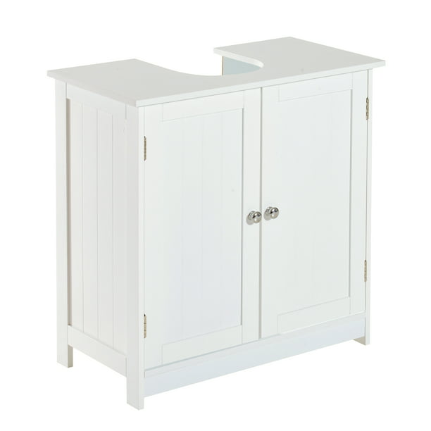 Pedestal Sink Bathroom Vanity Cabinet, White Vanity Cabinet