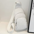 thumbnail image 3 of Bolso Pecho Casual DQrwqpou Hombro Color Liso Pana Mujer Suave para el Trabajo blanco, 3 of 9