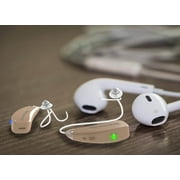 EasyCharge-Pro Programmable Rechargeable Hearing Amplifier Aid | FDA BTE hearing aid assist personal amplifier PSP with miracle sound - Pair - Beige EarCentric