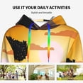 thumbnail image 4 of Picia Giraffes Of The African Savannah Pattern Casual Women's Hoodie, Hooded Sweatshirt with Kangaroo Pocket, Comfortable Pullover with Eye-catching Drawstrings-XX-Large, 4 of 7