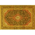 thumbnail image 1 of Ahgly Company Indoor Rectangle Medallion Yellow Traditional Area Rugs, 2' x 5', 1 of 4