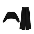 thumbnail image 1 of Sonducket Conjunto de pantalones cortos para niña, fiesta, banquete, evento, ropa de algodón de Color sólido, pantalones con cordón, ropa, conjuntos de ropa Negro 100cm, 1 of 6