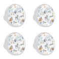 thumbnail image 1 of 4 Pcs Winter Animals Knobs for Kitchen Cabinet Cupboard Dresser Bookcase Drawer Pulls Handles Round Home Decor, 1 of 5