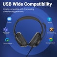 thumbnail image 4 of Auriculares EKSA con micrófono para PC con cable USB para colocar sobre las orejas, 4 of 9