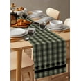 thumbnail image 2 of Table Runner Dresser Scarf 16 x 72 Inch Checkered Art Abstract Sage Green Plaid Stars Decor Table Runners Non-Slip Heat Kitchen Dining Table Decor for Indoor Outdoor Home Party Decoration, 2 of 7