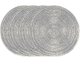 thumbnail image 1 of Woven Round Placemats, 4 pcs 30 cm Cotton Placemats (Beige), 1 of 3