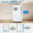 thumbnail image 5 of EastVita 10000 BTU (ASHRAE) 6500(DOE) Portable Air Conditioners, 3-in-1 AC Unit, Dehumidifier, and Fan Mode, Portable AC with 24H Timer & Remote Control, 5 of 7