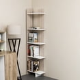 thumbnail image 2 of Alice 67" Corner 5-Shelves Bookcase , Cordoba White, 2 of 8