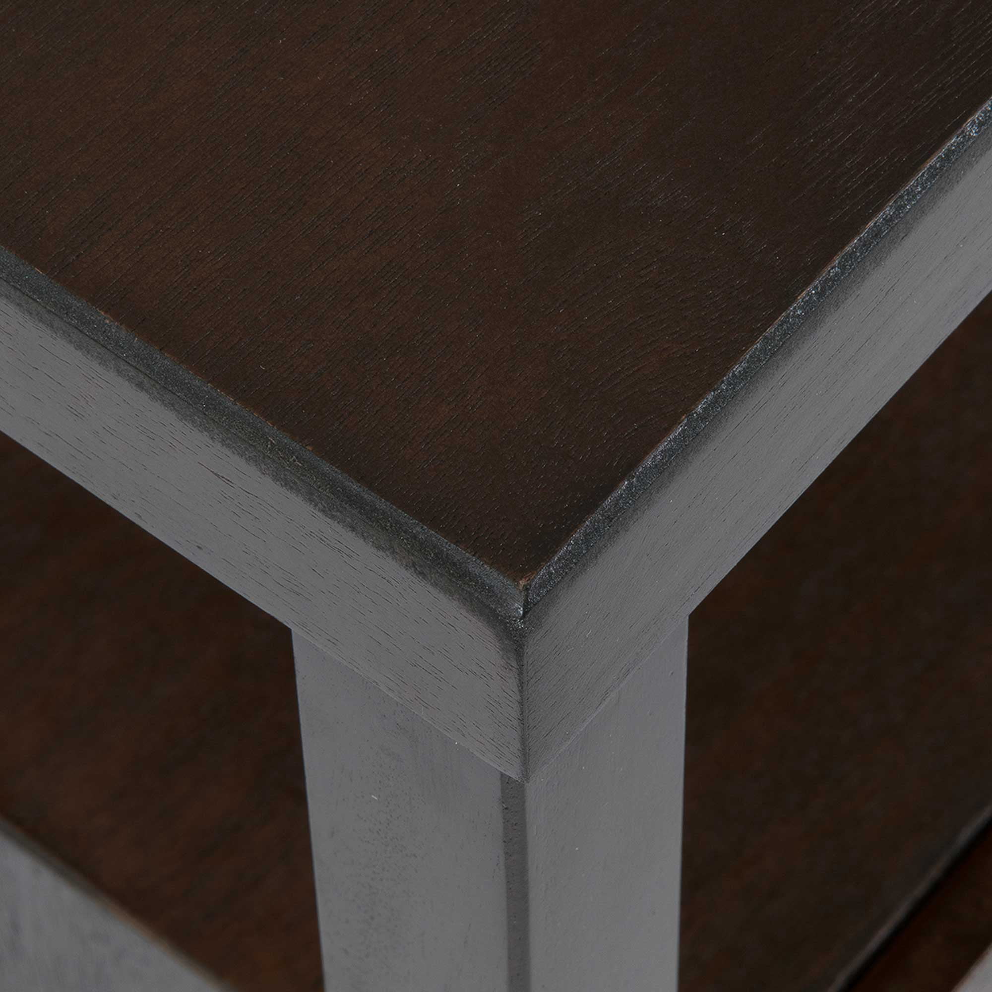 East at Main Westwood Modern Solid Wood 2-Drawer Nightstand, Brown