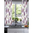thumbnail image 2 of Purple Spring Floral Sheer Curtains 45 Inch Length 2 Panels Set for Living Room/Bedroom, Summer Botanical Bee Floral Daisy Kitchen Curtains Grommet Semi-Sheer Curtains Window Treatments 42"x45"x2, 2 of 7