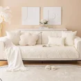 thumbnail image 2 of Four Seasons Cotton Non-Slip Sofa Cushion Pure Cotton Beige Summer Nordic Cushion Universal Sofa Towel Cover Cover Cloth (grey,110x210cm 1pcs), 2 of 7