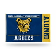 Rico Industries College N.Carolina A&T Aggies 3' x 5' Alumni Banner Flag - Indoor or Outdoor Dcor - Single Sided with Metal Grommets Outdoor/Indoor