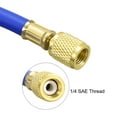 thumbnail image 3 of Unique Bargains 1.5m 1/4 SAE Thread Connector 600PSI Refrigeration Charging Hose Tube Blue, 3 of 4