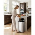 thumbnail image 7 of 13 Gallon Stainless Steel Step Kitchen Trash Can with Soft-Close Lid & Removable Inner Bucket, Rectangular Waste Recycling Bin for Home Office - Silver, 7 of 7
