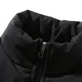 thumbnail image 6 of Zpanxa Puffer Jacket Men Winter Coats Plus Size Thicken Cotton Padded Warm Jacket Lightweight Solid Color Loose Outwear with Pockets Black 3XL, 6 of 7