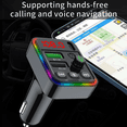 thumbnail image 3 of Podofo Car Wireless MP3 FM Transmitter Adapter 2USB Charger AUX Hands-Free BT 5.0, 3 of 4