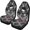Gothic Skull Damask Print, variant on POLERO Moonlit Mountain Lake Elastic Car Front Seat Cover for Interior Decor, Polyester Fabric Easy to Install Car Seat Covers Van