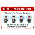 thumbnail image 1 of Social Distancing Pool Sign, Do Not Enter If You Have Symptoms,, 1 of 1