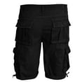 thumbnail image 6 of Men's Pants Clearance, Xunlbb Men's Solid Color Casual Outdoor Sports Abrasion Multi Pocket Knee Length Cargo Shorts, 6 of 6