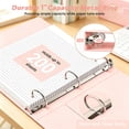thumbnail image 3 of CTCMSP 3 Ring Binder with Dividers Tab Fits 200 Sheets of 8.5x11 Paper,1 Inch Durable Heavy Duty,Customizable Clear Cover with Inside Pockets, 3 of 7