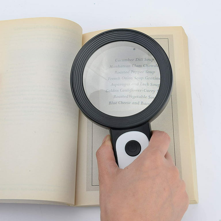 Handheld Magnifying Glass with Light 30X Large Lighted 18 LED 3