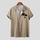 thumbnail image 3 of Camisas de Manga Larga para Hombres Blusa Cómoda de Cuello de Impresión, Camisa Casual de Poliéster para Uso Diario, de Fiesta Y de Primavera de Verano, 3 of 4