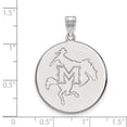 thumbnail image 2 of 10k White Gold Official Licensed Collegiate McNeese State University (MSU) XL Disc Pendant, 2 of 4