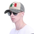 thumbnail image 5 of Men Women Mexican Flag Distressed Twill Cotton Baseball Cap Vintage Adjustable Dad Hat, 5 of 7