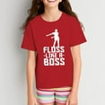 thumbnail image 6 of Floss Like A Boss - Flossin Dance Funny Emote Youth T Shirt - Medium - Red, 6 of 6