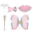 thumbnail image 2 of 5x Disfraz de Hada para Niñas Disfraz de Princesa de Hada con Faldas de de Princesa Traje de para Actuación Escénica Vacaciones Cump, 2 of 9