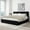 Black, variant on Upholstered Hydraulic Lift Up Storage Platform Bed,Full Size,Cream