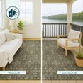 thumbnail image 4 of Addison Rugs Chantille Indoor/Outdoor Transitional Lattice Olive Machine Washable Rectangle Rug, 9' x 12', 4 of 8