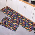 thumbnail image 3 of Kitchen Rugs and Mats,Yellow Mushroom Purple Flower 2 Piece Anti Fatigue Area Runner Rug Set Comfort Standing Floor Mat,Watercolor Tropical Plant Non Slip Absorbent Doormats for Laundry/Bathroom, 3 of 6
